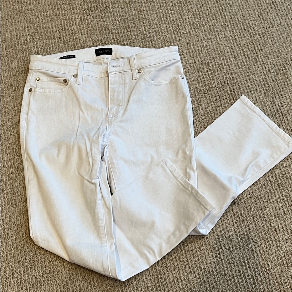 Talbots White Women's Crop Flare Jeans